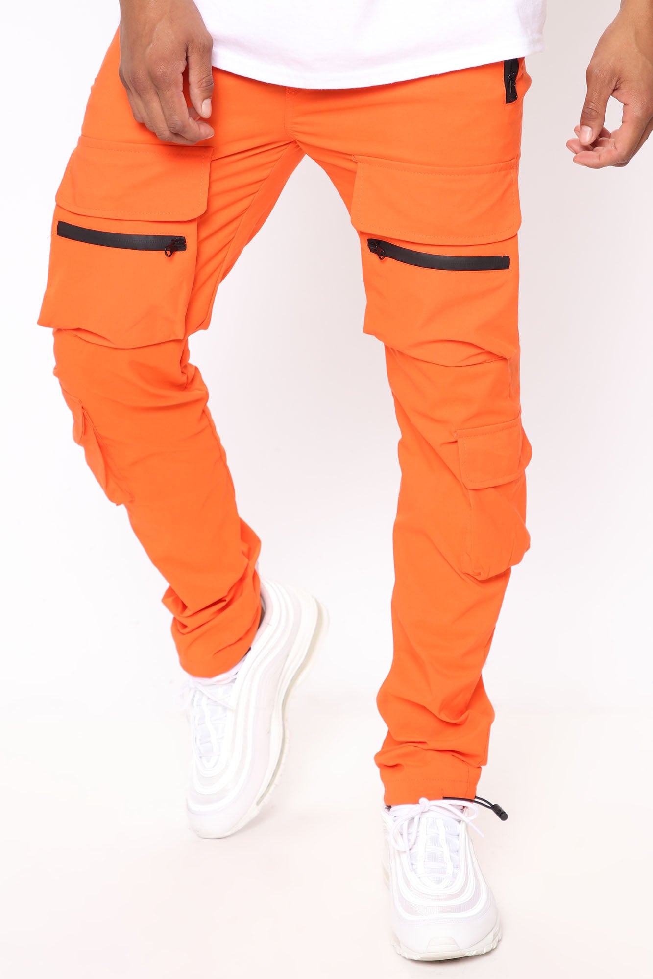 Orange cargo on sale pants fashion nova