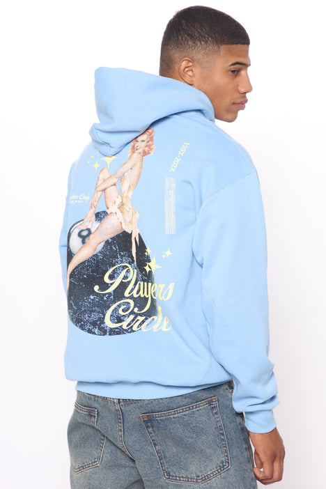 Pin Up Playa Hoodie - Light Blue, Fashion Nova, Mens Graphic Tees