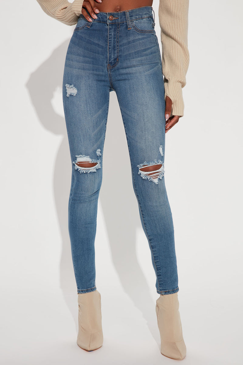 Tall Our Favorite High Rise Skinny Jeans - Medium Blue Wash | Fashion ...