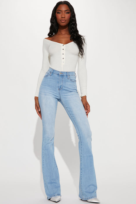 Tall Dare To Flare Jeans Medium Blue Wash Fashion Nova Jeans