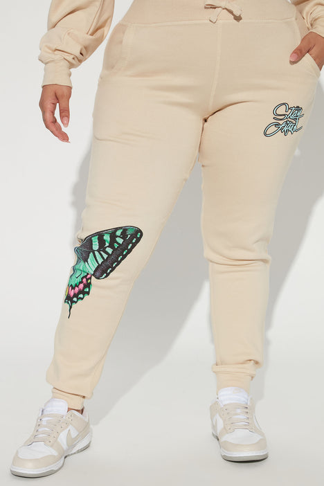Stay Lifted Butterfly Jogger Pant Sand Fashion Nova Screens