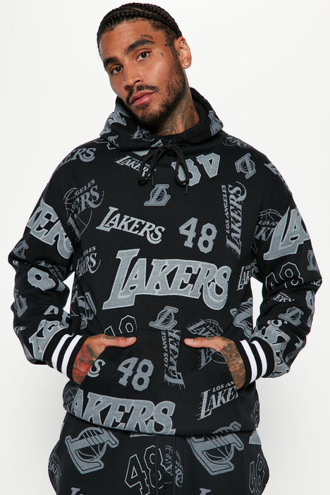 Lakers black deals warm up hoodie