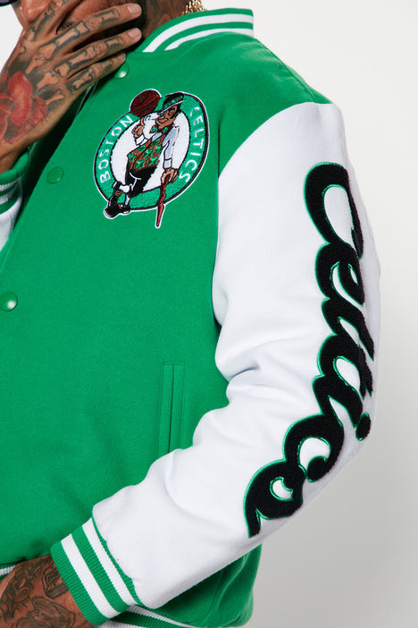 Boston Celtics Varsity Jacket - Green, Fashion Nova, Mens Jackets