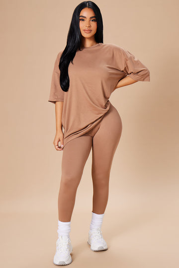 Image of Weekend Vibes Legging Set - Mocha