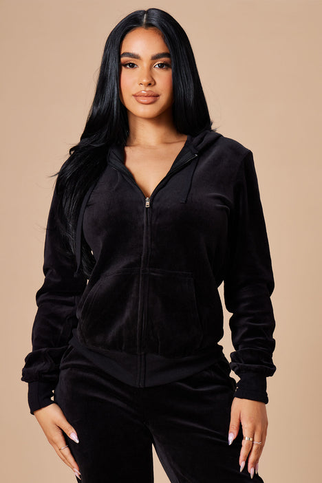 The Original Trendsetter Velour Set Black Fashion Nova
