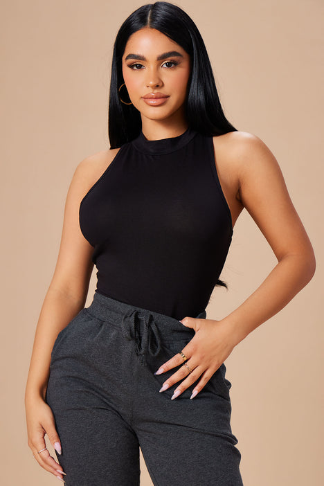 Black mock neck bodysuit 2025