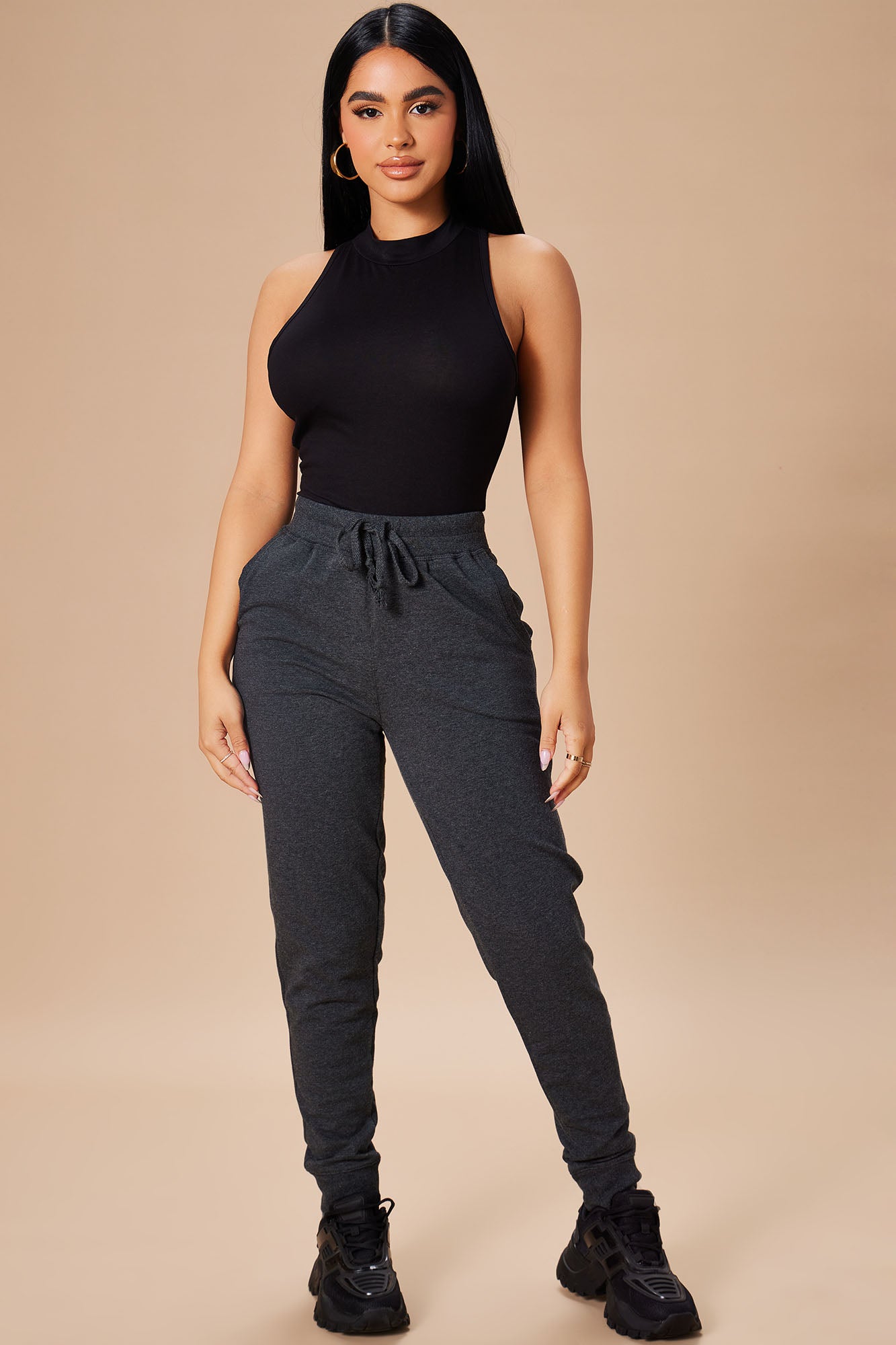 Latest And Greatest French Terry Jogger - Charcoal, Fashion Nova, Pants