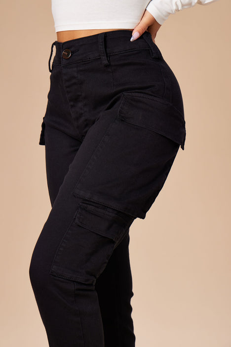 black cargo pants on black girls