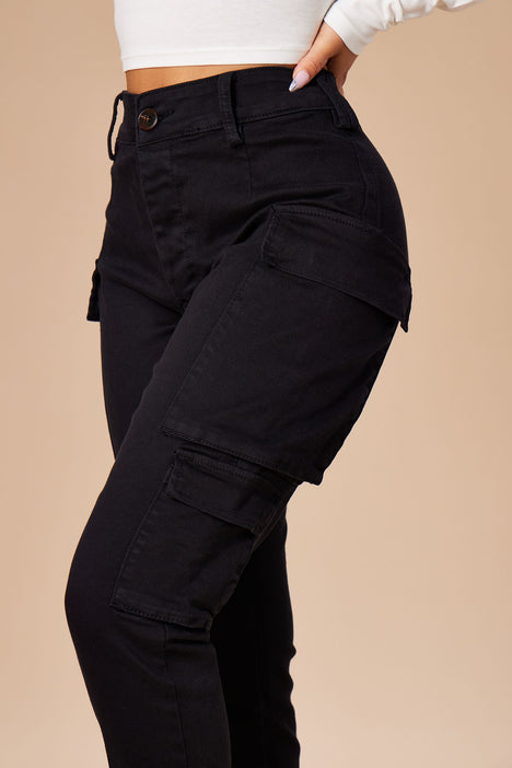 Kalley Cargo Pants - Black, Fashion Nova, Pants
