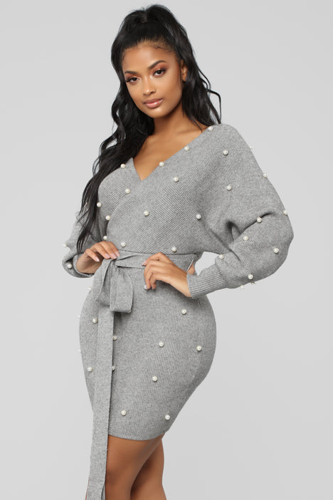 Pink pearl dress fashion nova online
