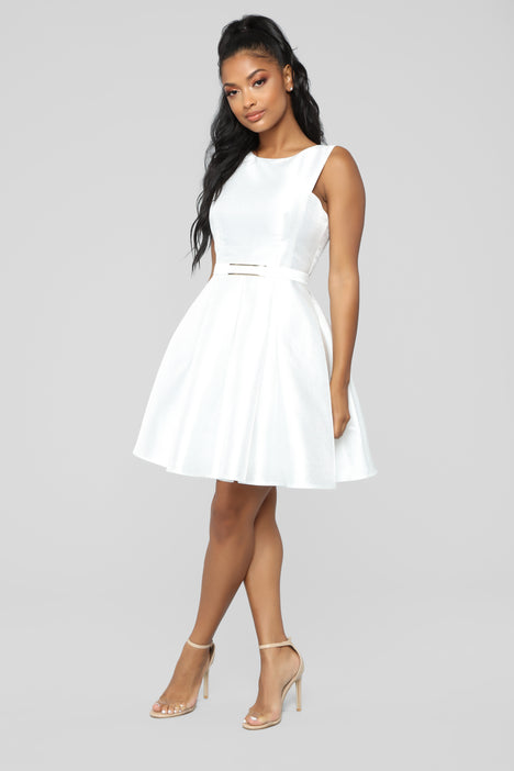 Sandra d fit sales and flare dress