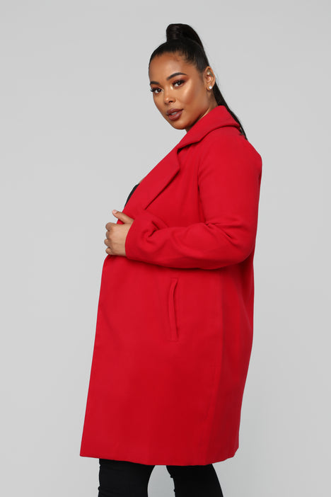 Fashion nova top red coat