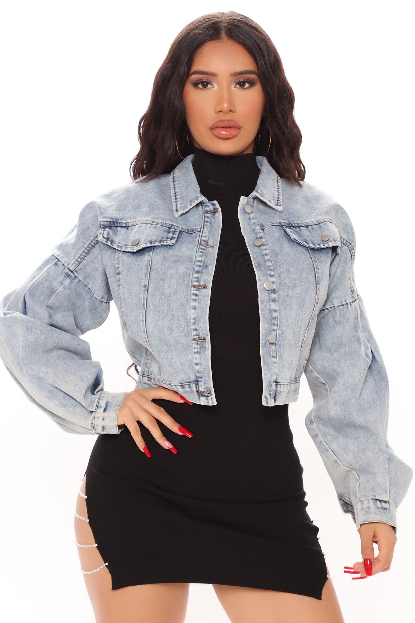 Cropped jean jacket fashion nova new arrivals