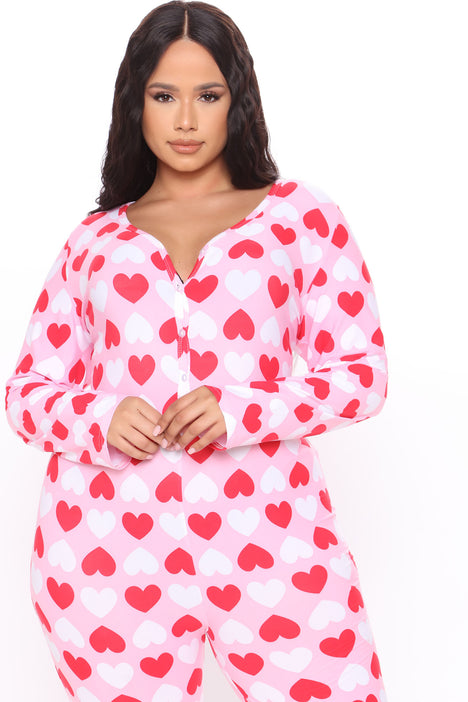 Heart hotsell onesie womens