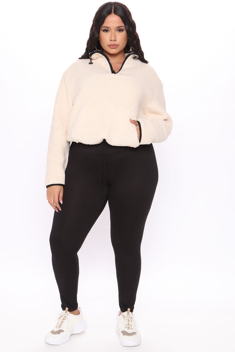 Cozy Feels Sherpa Pullover Ivory Fashion Nova Jackets Coats