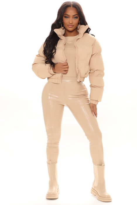Womens branded puffer jacket store