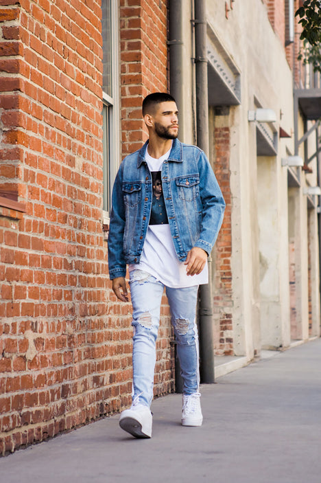 Pinstripe skinny 2025 jeans mens