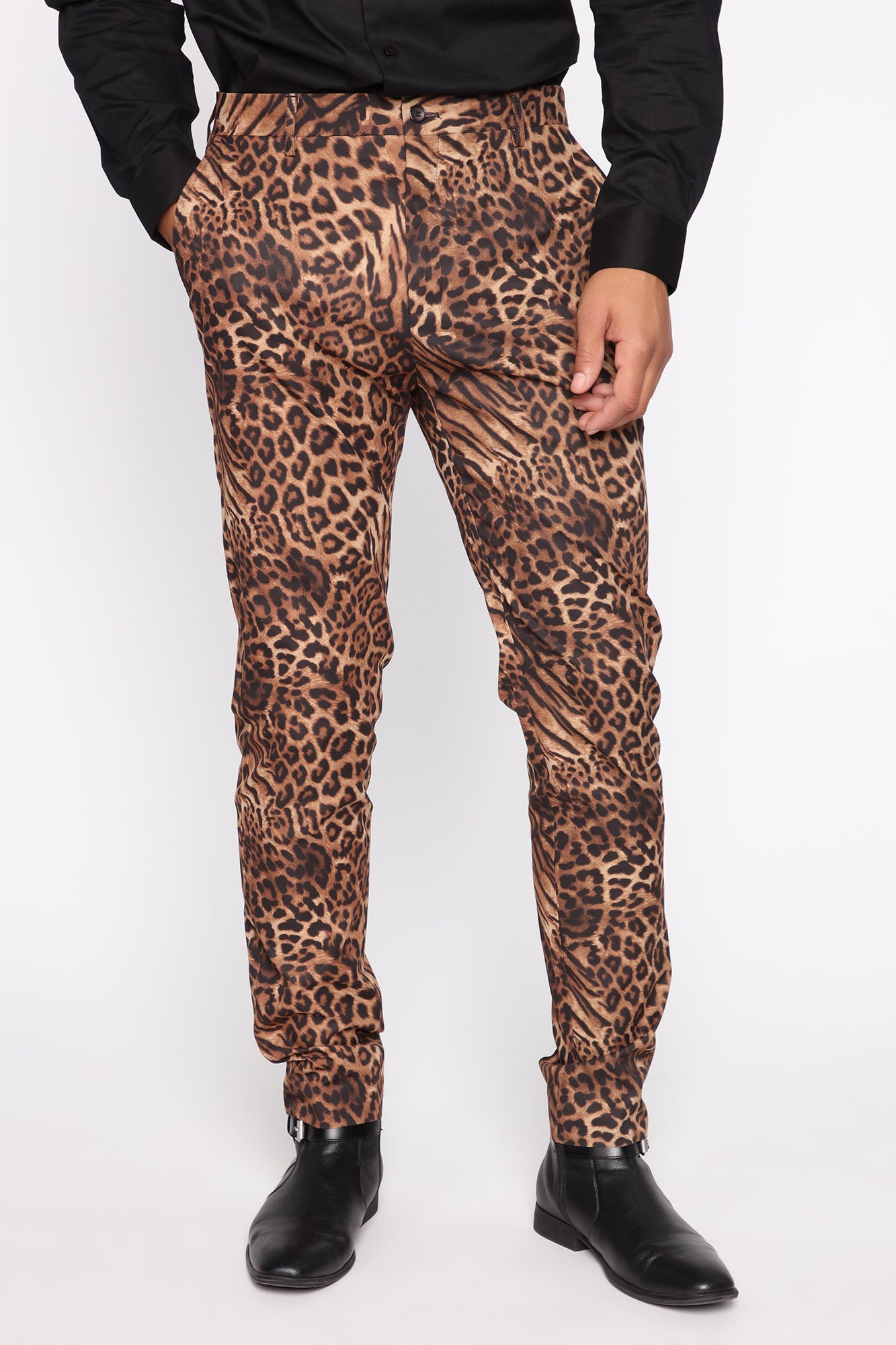 Oh Boy Leopard Print Trouser Pant - Leopard, Fashion Nova, Mens Pants