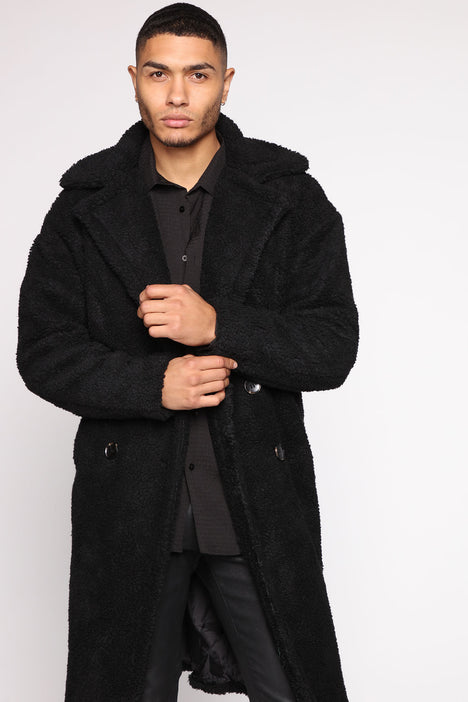 Mens long teddy coat outlet