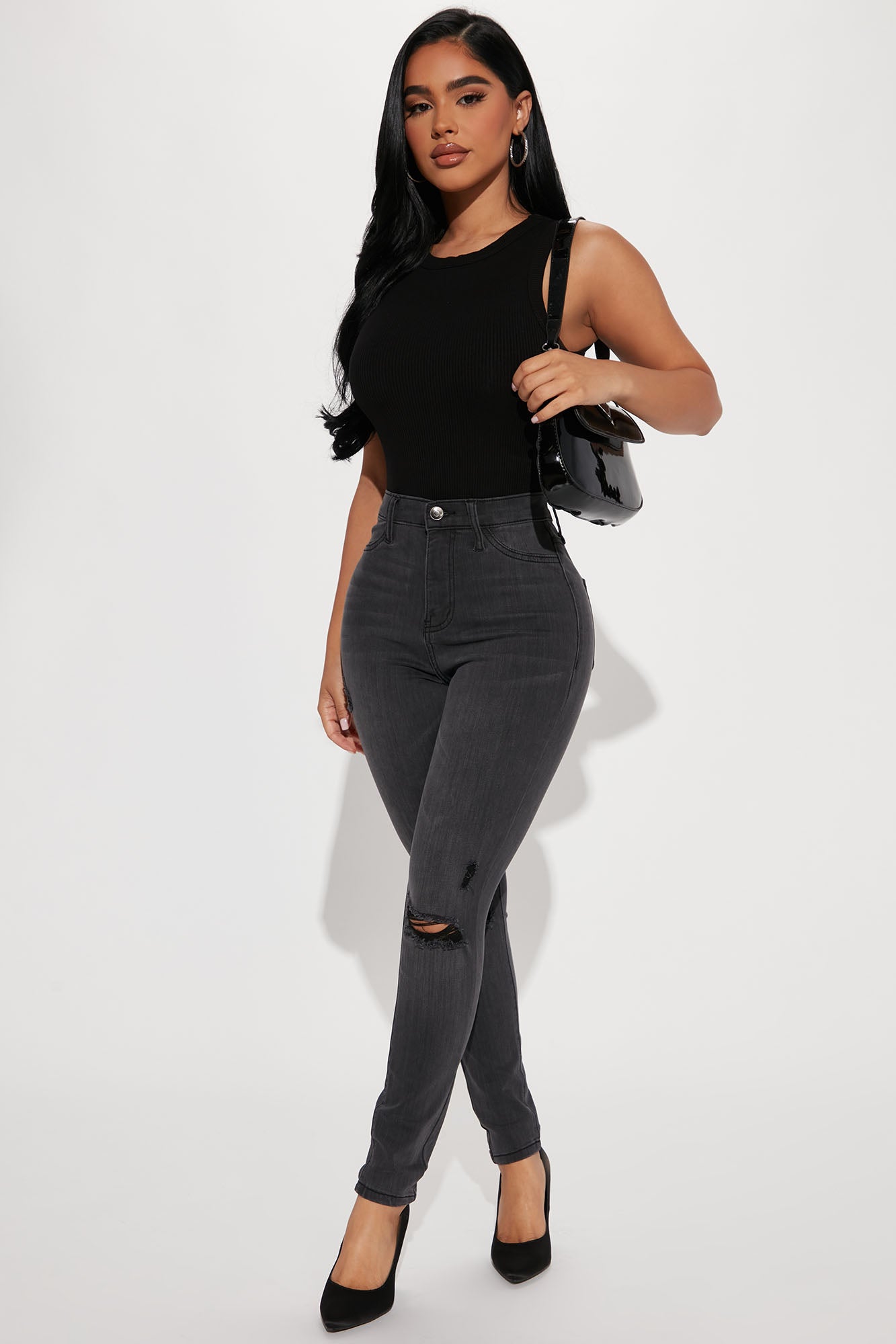 Petite Our Favorite High Rise Skinny Jeans Grey