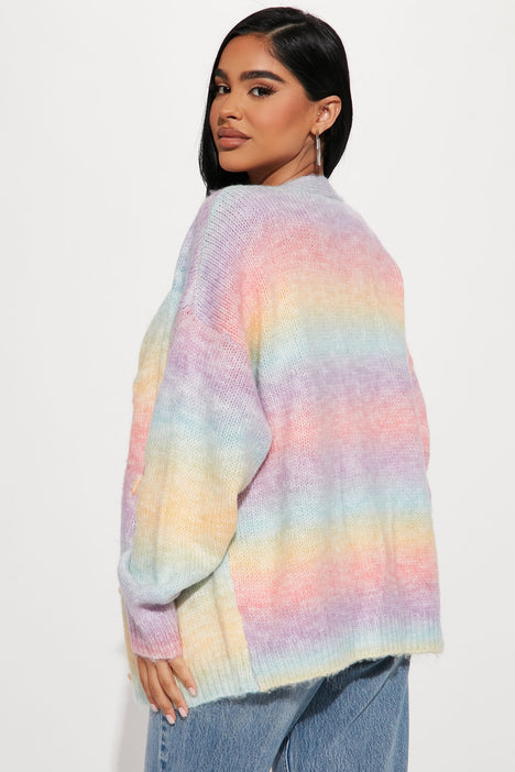 Fashion nova rainbow sweater outlet