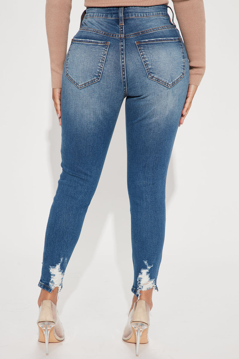 Petite Ego Trip Mid Rise Jeans - Medium Blue Wash | Fashion Nova, Jeans ...