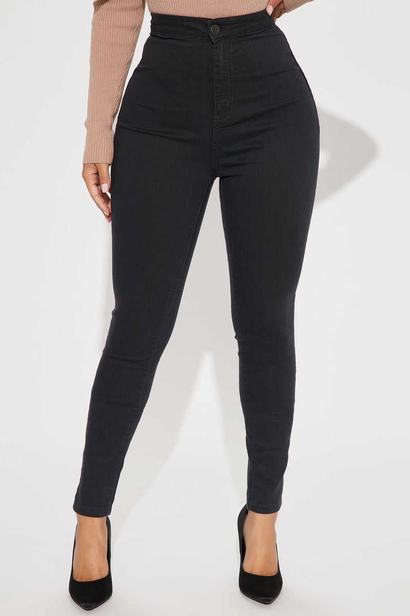 Petite Super High Waist Denim Skinnies - Black | Fashion Nova, Jeans ...