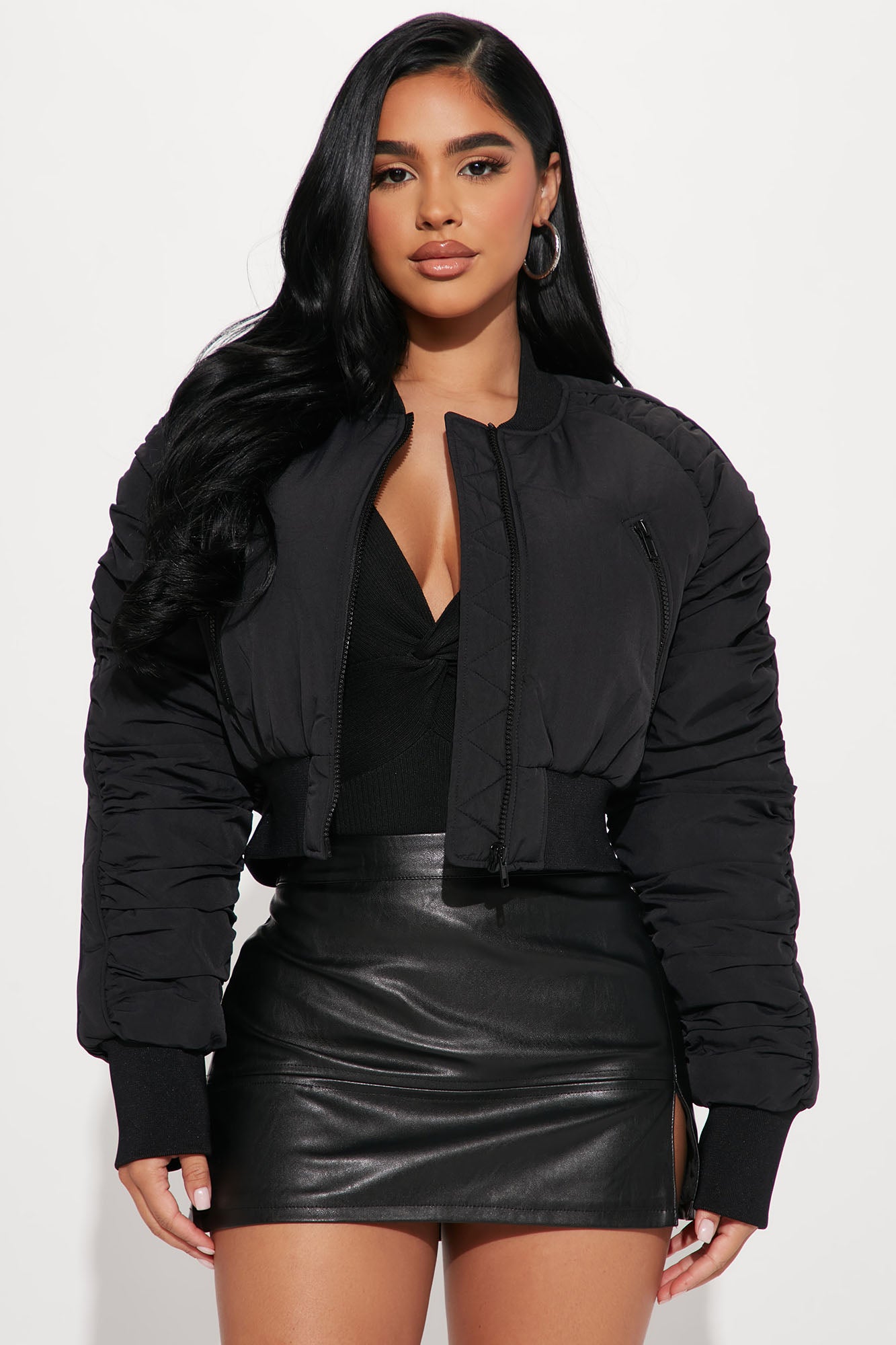 It's A Vibe Cropped Puffer Black | Fashion Nova, Jackets & Coats | Fashion Nova