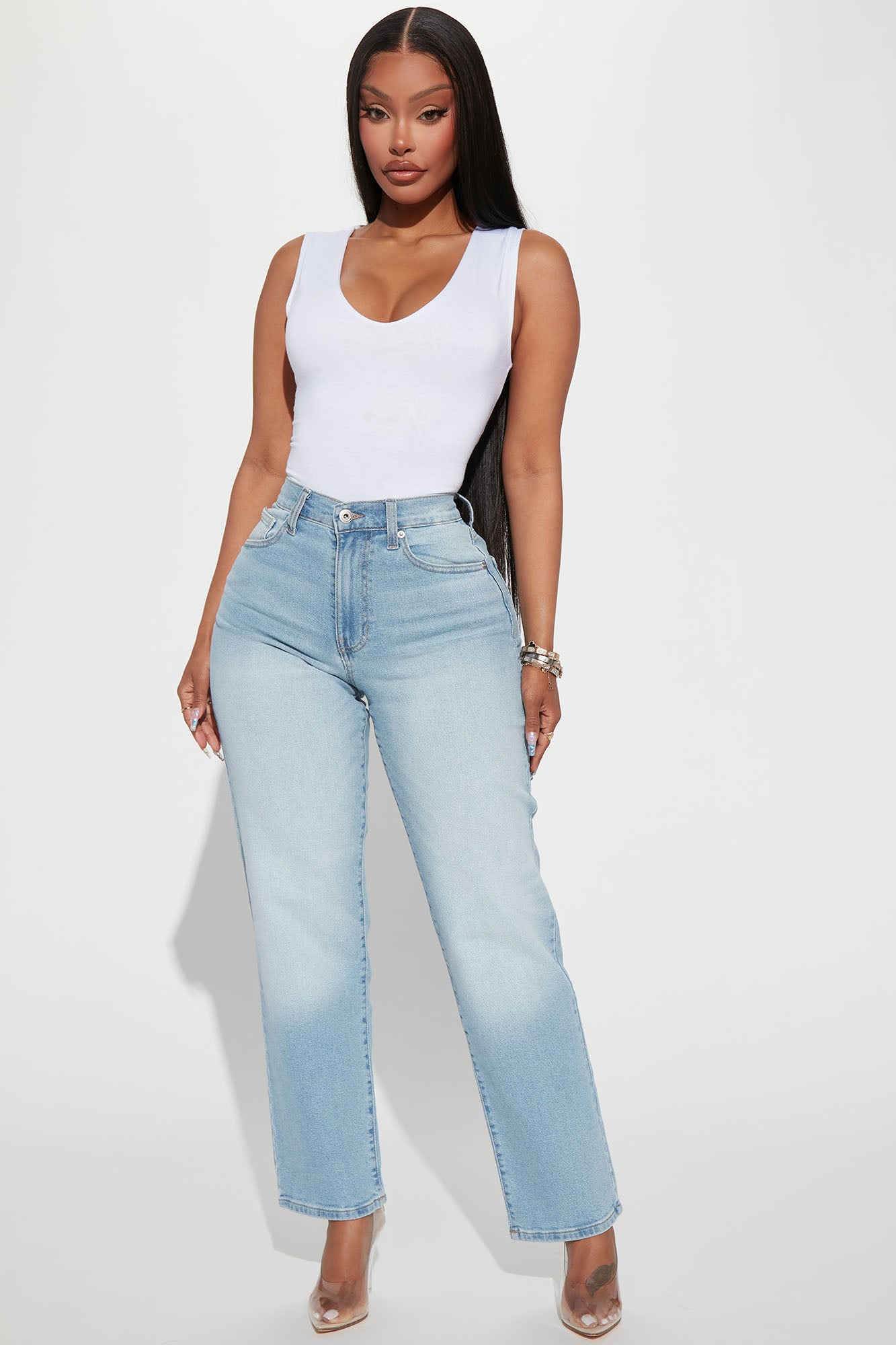 Nova 90s Straight Leg Jeans Light Blue Wash