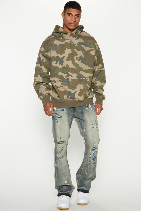 Camo oversized hoodie outlet
