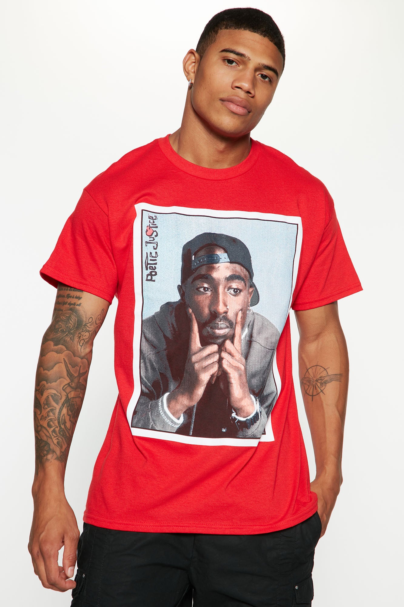 Red graphic tee sales mens