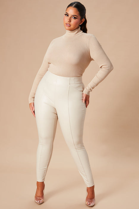 In The Moonlight Faux Leather Legging Set - Cream, Fashion Nova, Matching  Sets