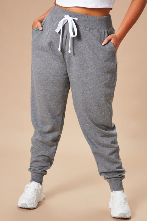 Relaxed Vibe Joggers - Heather Grey, Fashion Nova, Pants