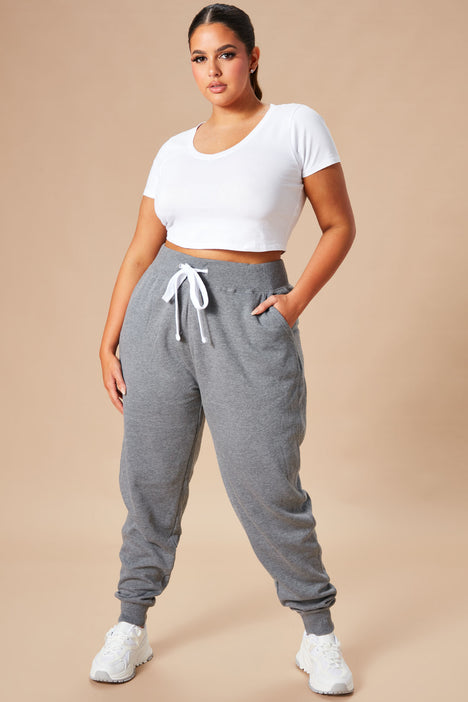 Relaxed Vibe Joggers Heather Grey Fashion Nova Pants