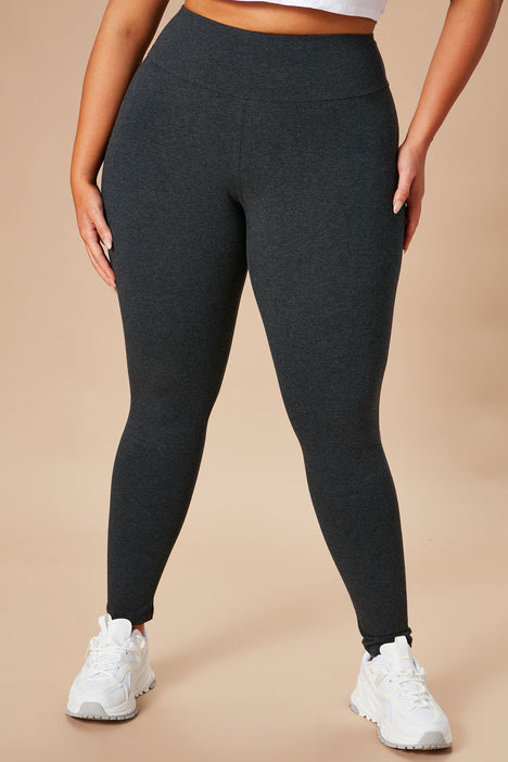 Avenue  Women's Plus Size Supima® High Rise Legging Charcoal - Tall -  18w/20w : Target