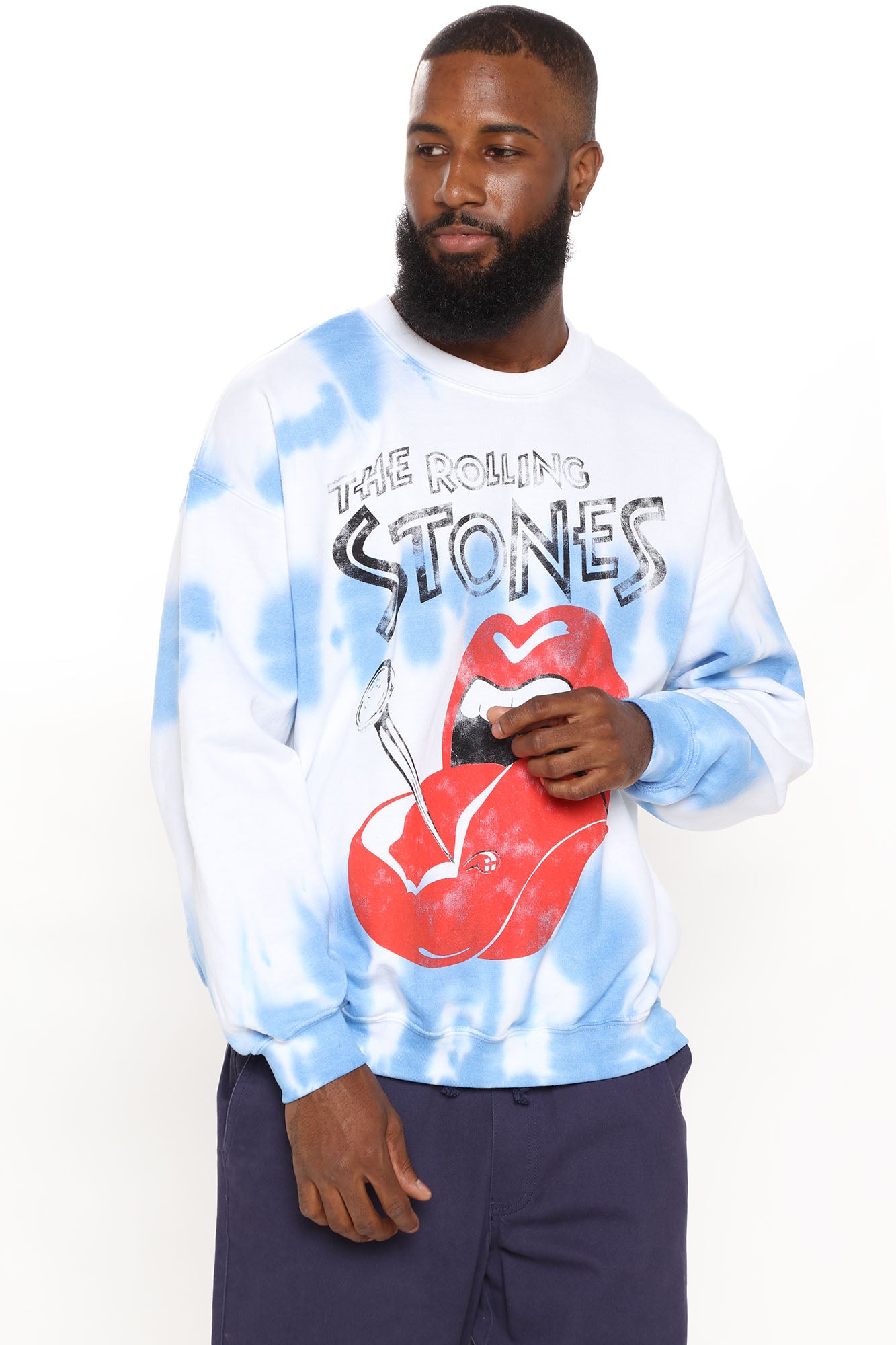 Rolling stones deals tie dye sweatshirt