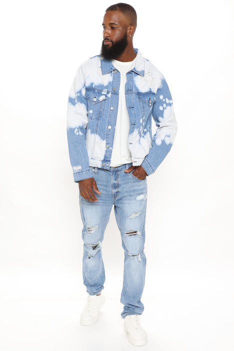 Mens medium deals wash denim jacket