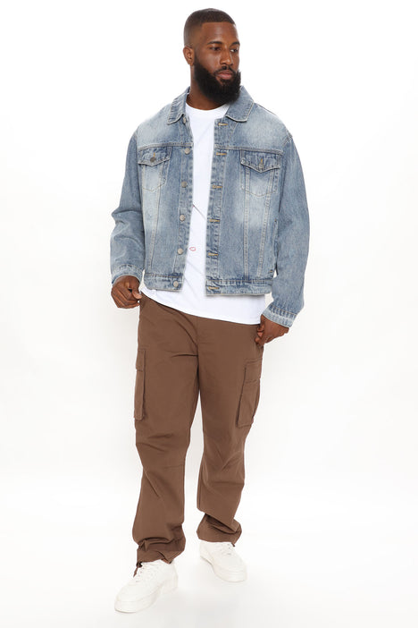 Oversized denim jacket fashion nova sales