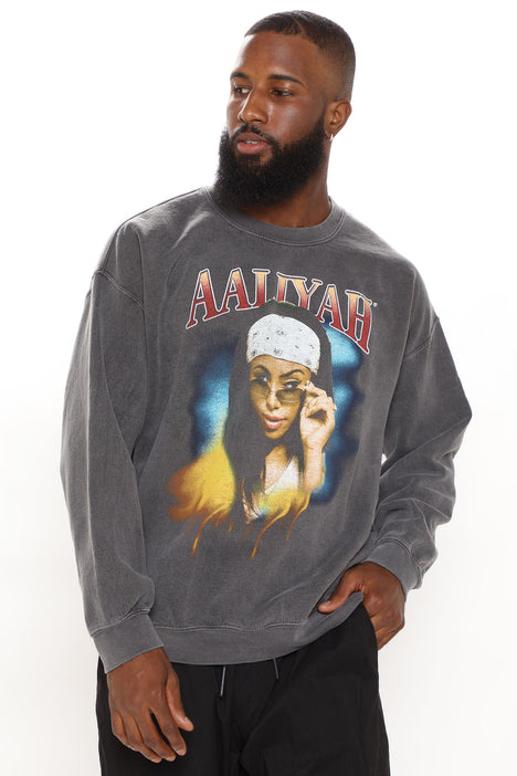 Aaliyah One In A Million Crewneck Sweatshirt Black