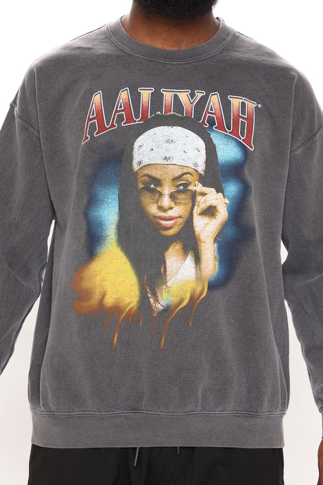 Aaliyah One In A Million Crewneck Sweatshirt Black