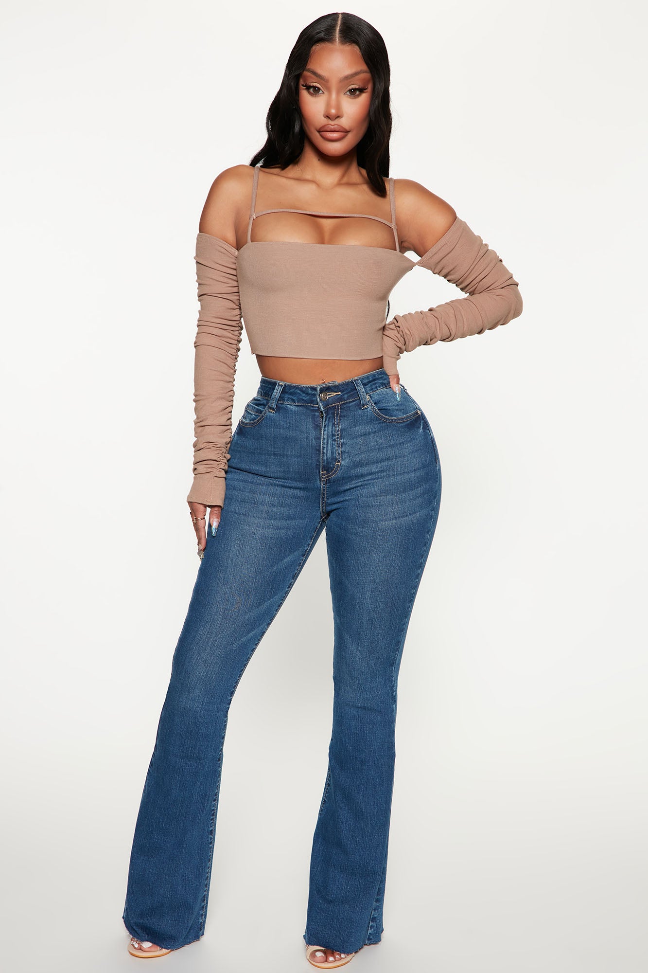 High waisted bootcut shop jeans fashion nova