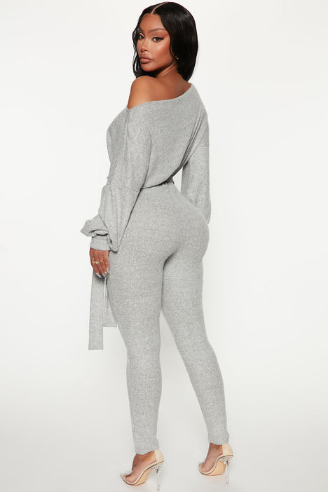 Fashion nova grey jumpsuit 2025