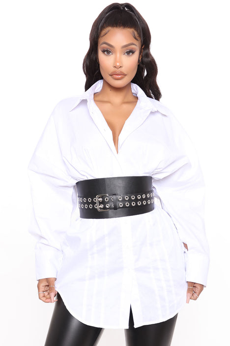 Lose The Attitude Wide Belt Black Fashion Nova Accessories