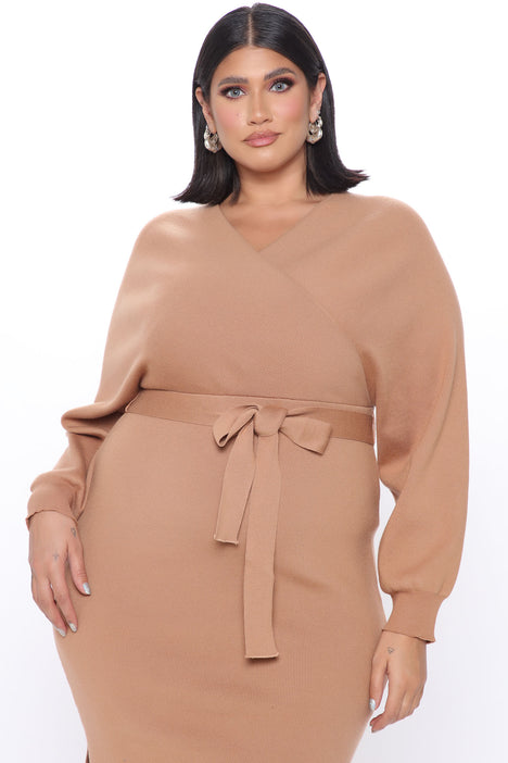 Plus size sweater 2025 dress fashion nova