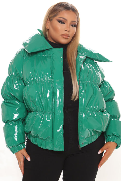 Latex sales puffer coat