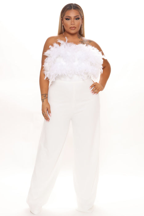 Fashion nova plus size white jumpsuit store