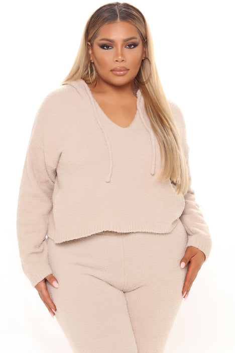 Cozy Girl Fuzzy Sweater Legging Set Sand Fashion Nova
