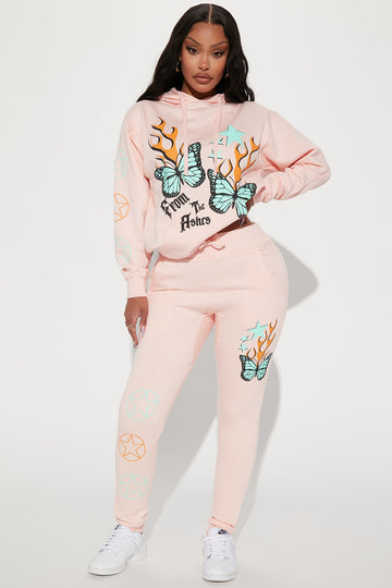 Burning Butterfly Graphic Hoodie Pink Fashion Nova Screens