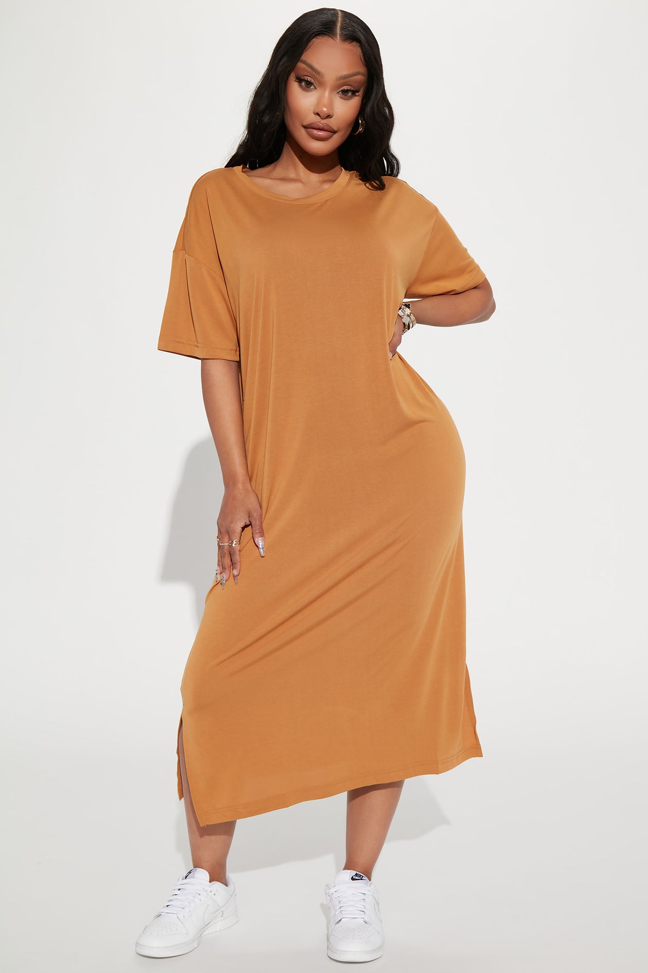 Tan t sale shirt dress