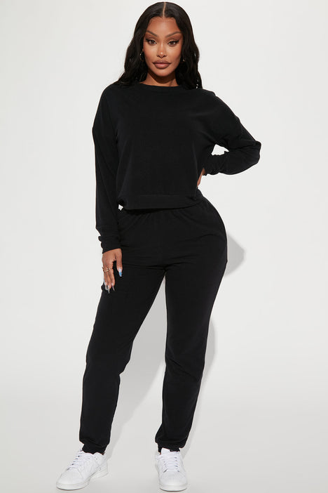 Always Low Key Jogger Set Black